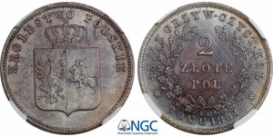2 Злотий Царство Польське (1815-1915) Срібло 