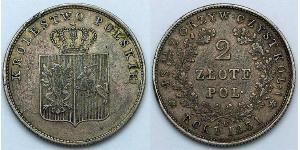 2 Злотий Царство Польське (1815-1915) Срібло 
