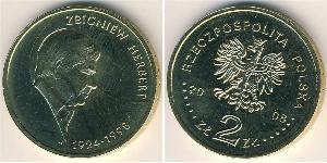 2 Злотый Республика Польша (1991 - ) Латунь 