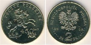 2 Злотый Республика Польша (1991 - ) Латунь 