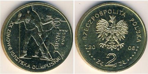 2 Злотый Республика Польша (1991 - ) Латунь 