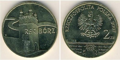 2 Злотый Республика Польша (1991 - ) Латунь 