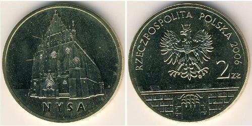 2 Злотый Республика Польша (1991 - ) Латунь 