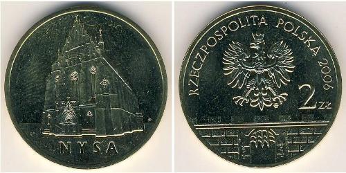 2 Злотый Республика Польша (1991 - ) Латунь 