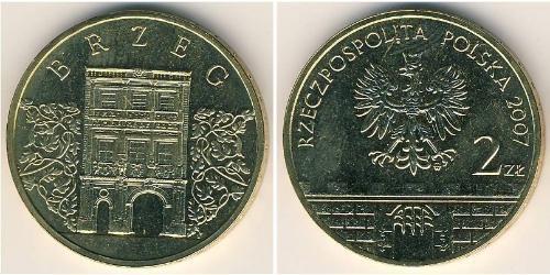 2 Злотый Республика Польша (1991 - ) Латунь 