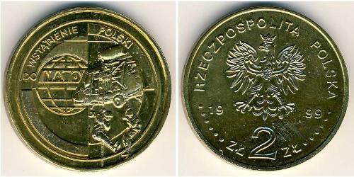 2 Злотый Республика Польша (1991 - ) Латунь 