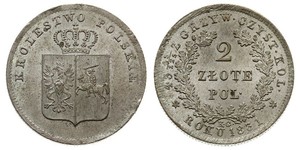 2 Злотый Царство Польское (1815-1915) Серебро 