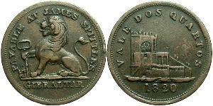 2 Кварто Gibraltar (1704 - ) Мідь 