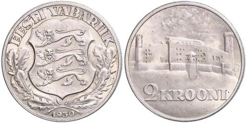 2 Крона Estonia (Republic) Серебро 