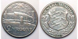 2 Крона Estonia (Republic) (1918 - ) Серебро 