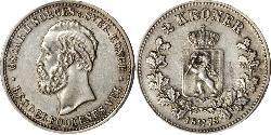 2 Крона United Kingdoms of Sweden and Norway (1814-1905) Серебро Оскар II (1829-1907)