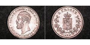 2 Крона United Kingdoms of Sweden and Norway (1814-1905) Серебро Оскар II (1829-1907)