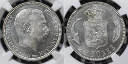 2 Крона Дания Серебро Кристиан X (король Дании) (1870 - 1947)