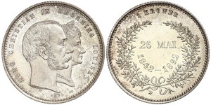 2 Крона Дания Серебро Кристиан IX король Дании (1818-1906)