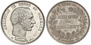 2 Крона Данія Срібло Крістіан IX король Данії (1818-1906)