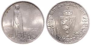 2 Крона Норвегія (1905 - ) Срібло Хокон VII (1872 - 1957)