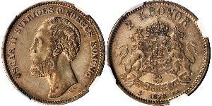2 Крона Швеція Срібло Оскар II (1829-1907)