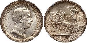 2 Лира Kingdom of Italy (1861-1946)  Виктор Эммануил III (1869 - 1947)