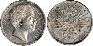 2 Лира Kingdom of Italy (1861-1946) Серебро Виктор Эммануил III (1869 - 1947)