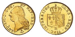 2 Луидор Королевство Франция (843-1791) Золото Людовик XVI (1754 - 1793)