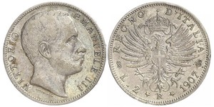 2 Ліра Kingdom of Italy (1861-1946) Срібло Виктор Эммануил III (1869 - 1947)