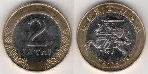 2 Літ Литва (1991 - ) Біметал 
