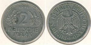 2 Марка ФРГ (1949-1990) Никель/Медь 