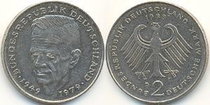 2 Марка ФРН (1949-1990) Нікель/Мідь 