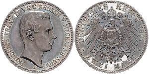 2 Марка Duchy of Mecklenburg-Schwerin (1352-1918) Серебро Frederick Francis IV, Grand Duke of Mecklenburg (1882 - 1945)