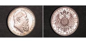 2 Марка Королевство Бавария (1806 - 1918) Серебро Отто I (король Баварии)(1848 – 1916)