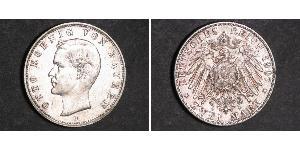 2 Марка Королевство Бавария (1806 - 1918) Серебро Отто I (король Баварии)(1848 – 1916)