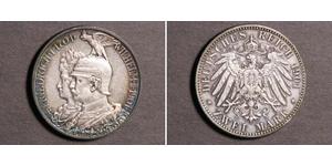 2 Марка Пруссия (королевство) (1701-1918) Серебро Wilhelm II, German Emperor (1859-1941)