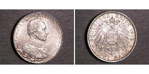 2 Марка Пруссия (королевство) (1701-1918) Серебро Wilhelm II, German Emperor (1859-1941)
