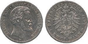 2 Марка Рейсс (старшей линии) (1778 - 1918) Серебро Heinrich XXII (1859 - 1902)