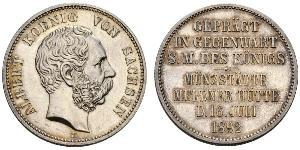 2 Марка Саксония (королевство) (1806 - 1918) Серебро Альберт (король Саксонии)
