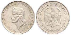 2 Марка Третий рейх (1933-1945) Серебро 
