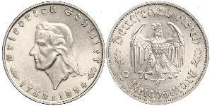 2 Марка Третий рейх (1933-1945) Серебро 