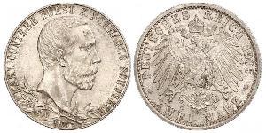 2 Марка Schwarzburg-Sondershausen (1599-1920) Срібло 