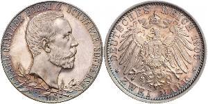 2 Марка Schwarzburg-Sondershausen (1599-1920) Срібло 