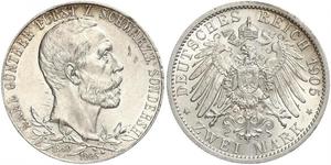 2 Марка Schwarzburg-Sondershausen (1599-1920) Срібло 