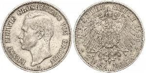 2 Марка Великое герцогство Гессен (1806 - 1918) Срібло Ernest Louis, Grand Duke of Hesse (1868 - 1937)