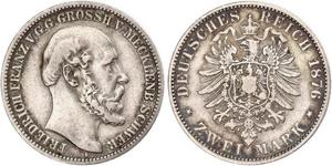 2 Марка Герцогство Мекленбург-Шверин (1352-1918) Срібло Фрідріх Франц II (великий герцог Мекленбург-Шверінський)