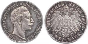 2 Марка Королівство Пруссія (1701-1918) Срібло Wilhelm II, German Emperor (1859-1941)