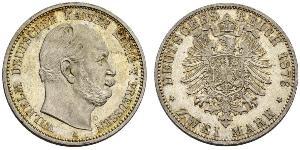 2 Марка Королівство Пруссія (1701-1918) Срібло Wilhelm I, German Emperor (1797-1888)