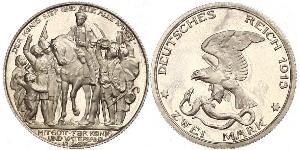 2 Марка Королівство Пруссія (1701-1918) Срібло 