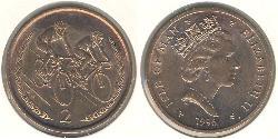 2 Penny Isle of Man Bronze 