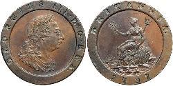 2 Пенни Королевство Великобритания (1707-1801) Медь Георг III (1738-1820)
