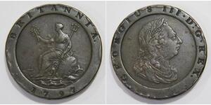 2 Пені Королівство Великобританія (1707-1801) Мідь Георг III (1738-1820)
