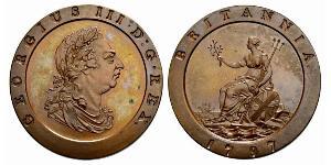 2 Пені Королівство Великобританія (1707-1801) Мідь Георг III (1738-1820)