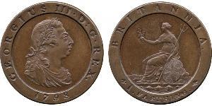 2 Пені Королівство Великобританія (1707-1801) Мідь Георг III (1738-1820)